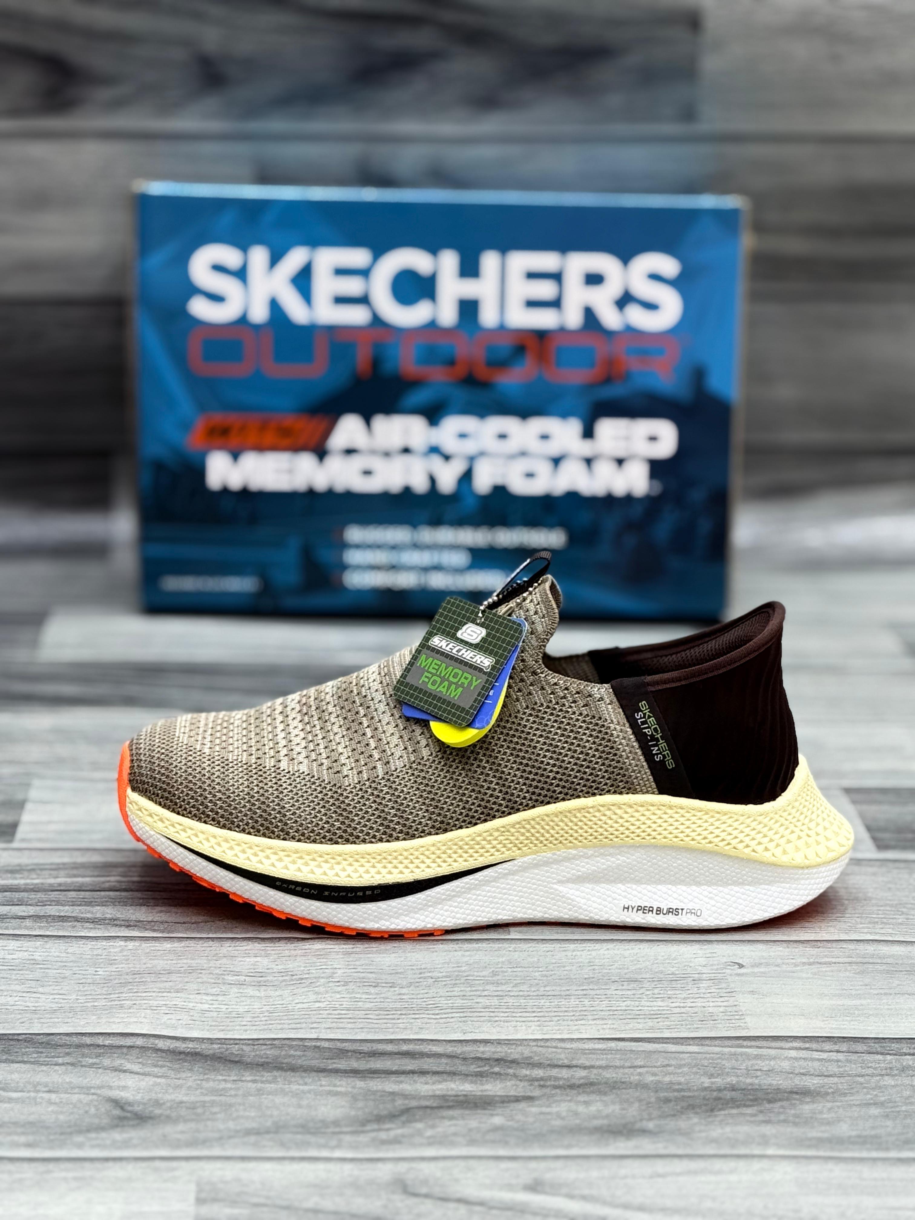 Skechers Outdoor Air-Cooled Memory Foam Slip-On Shoes – Gray
