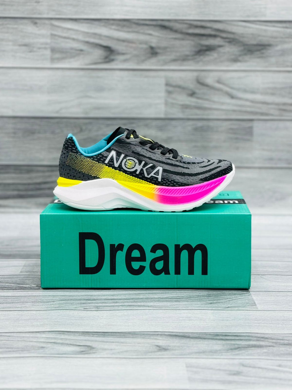 NOKA Performance Running Shoes – Black Neon Edition