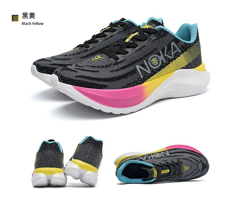 NOKA Performance Running Shoes – Black Neon Edition