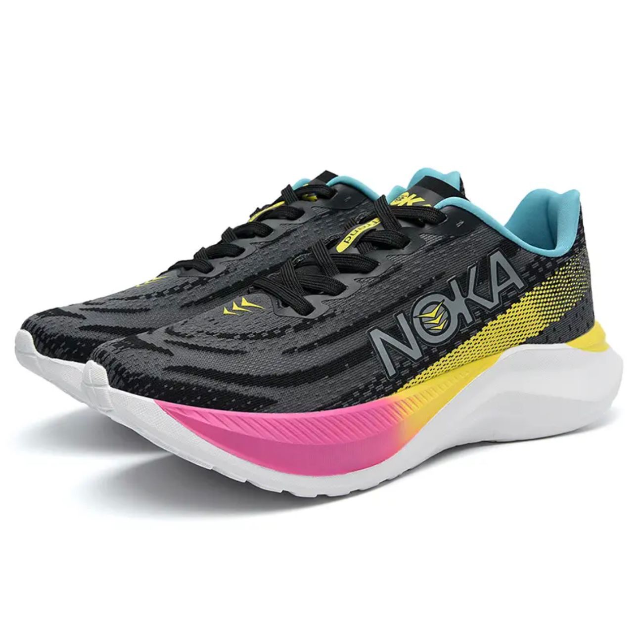 NOKA Performance Running Shoes – Black Neon Edition