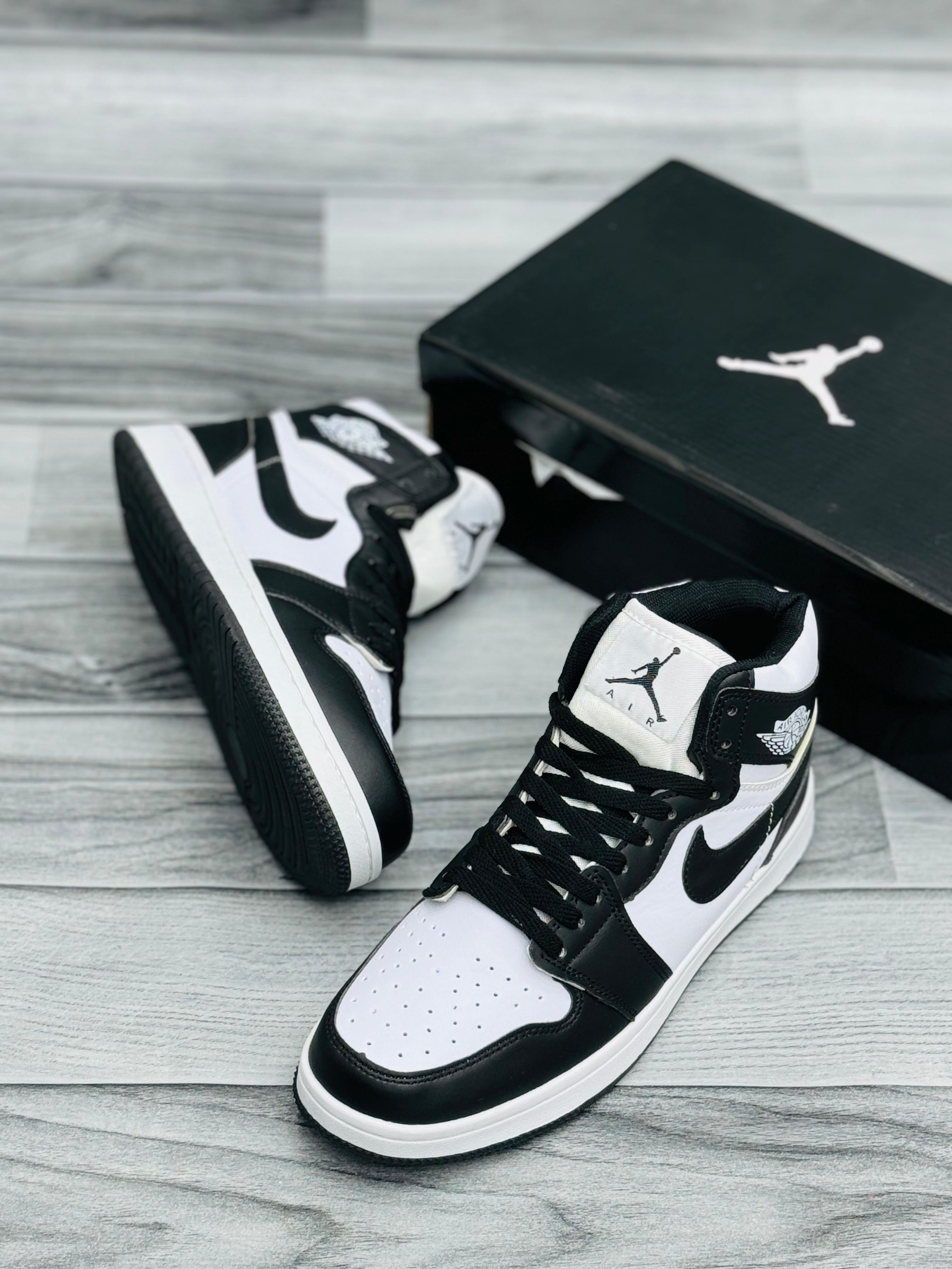 Panda Black & White Air High-Top Sneakers – Timeless Streetwear