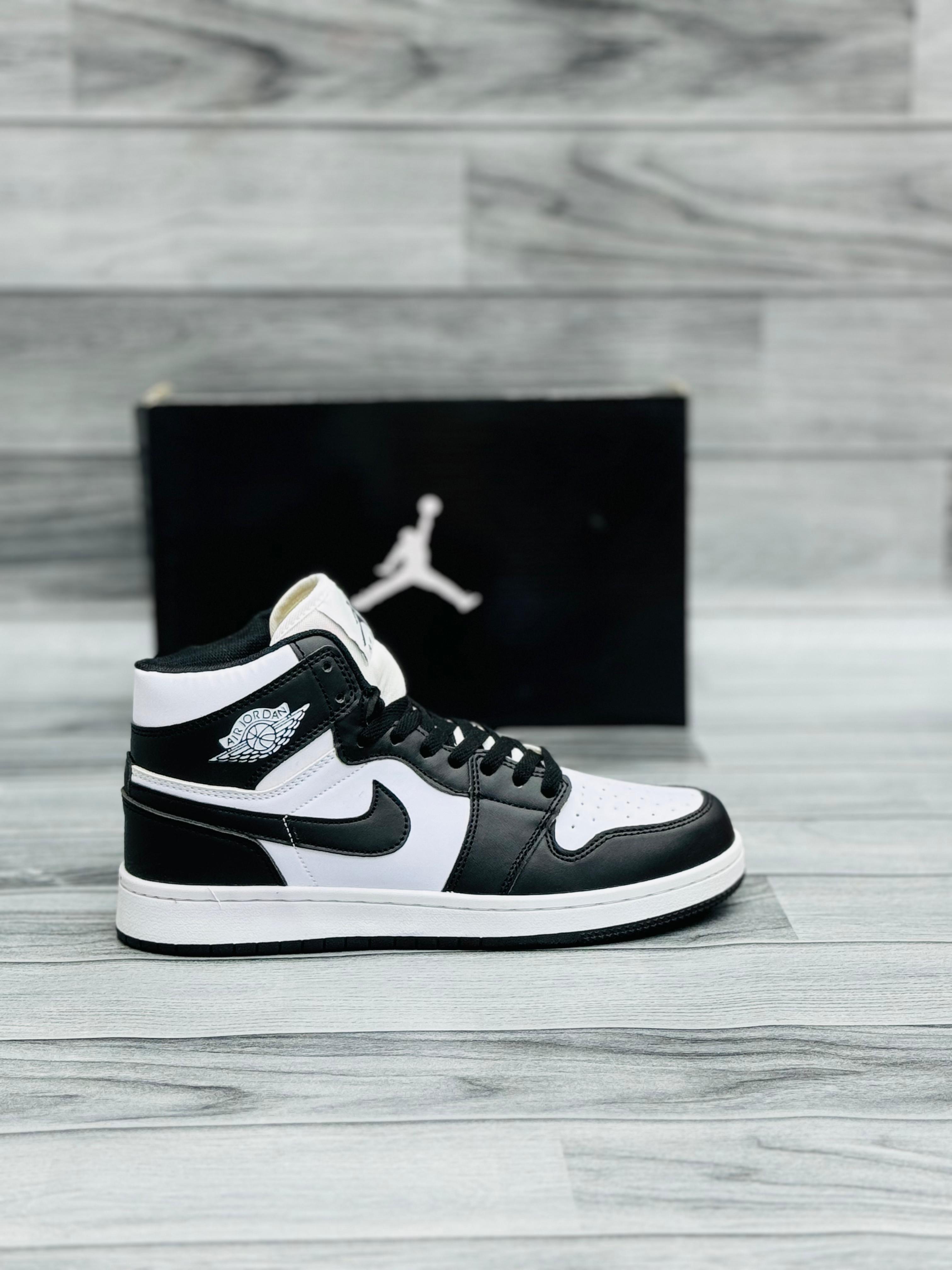 Panda Black & White Air High-Top Sneakers – Timeless Streetwear