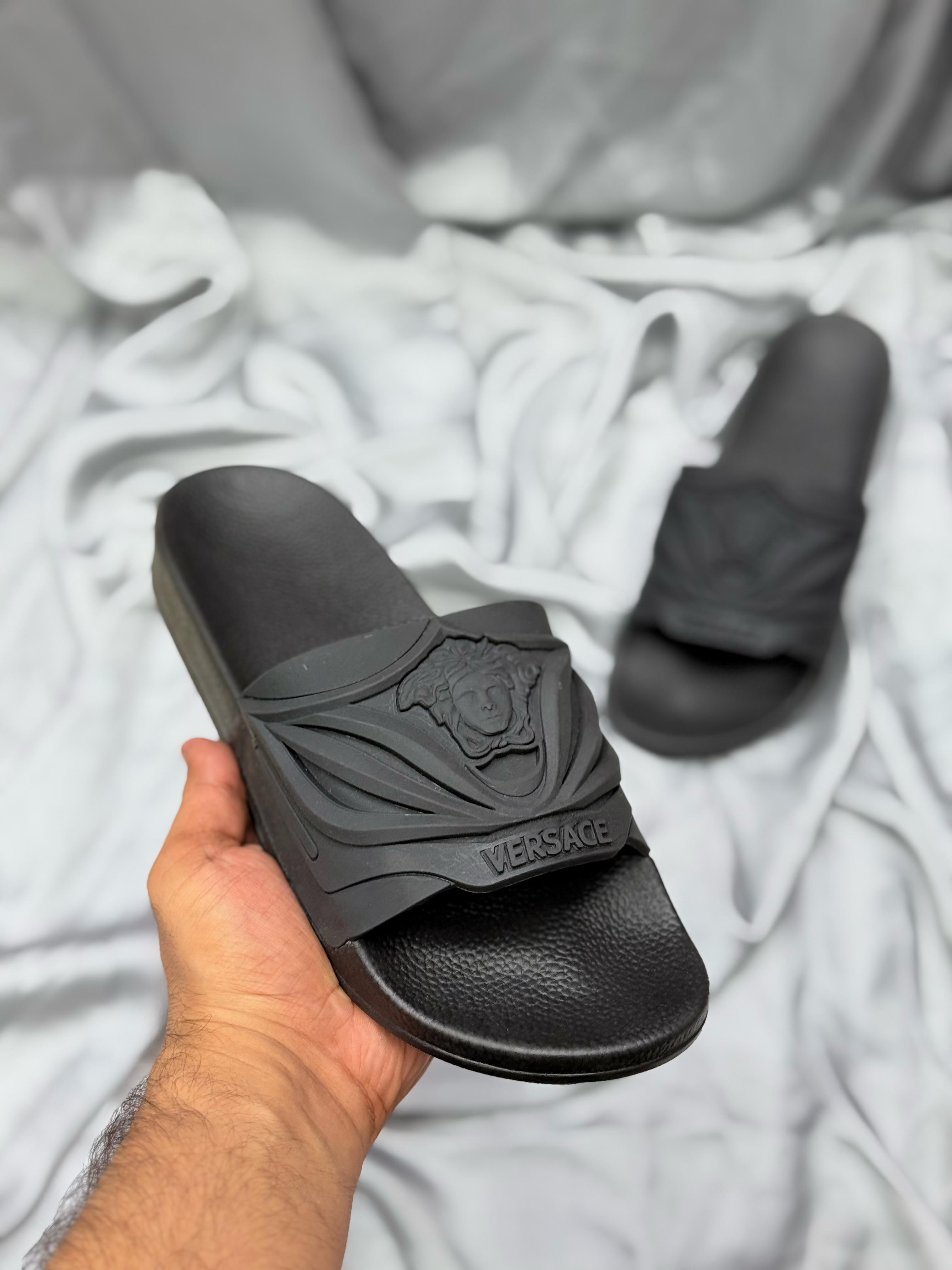 Versace Inspired Luxury Slides – Elevate Your Style & Comfort🖤