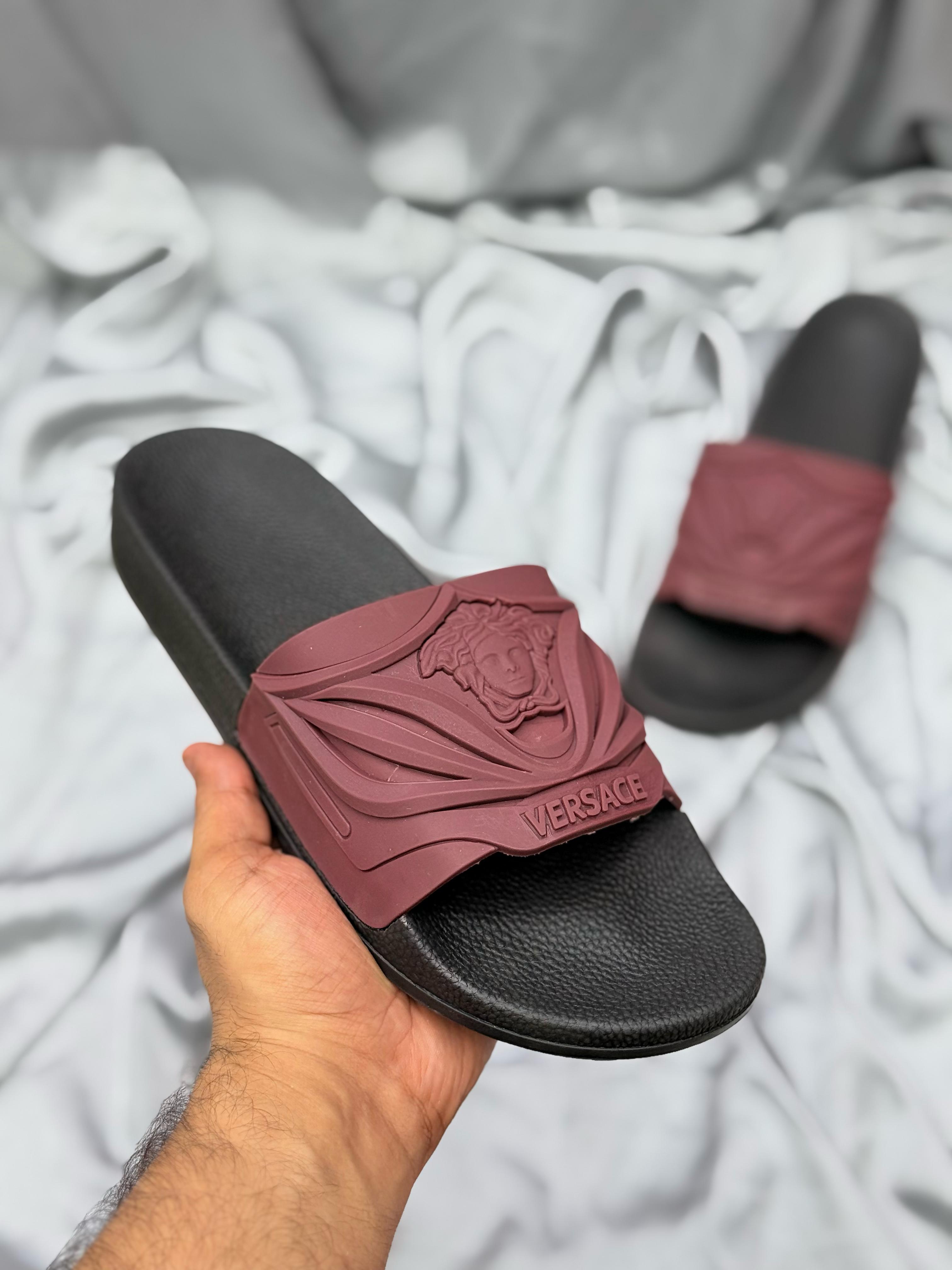 Versace Inspired Luxury Slides – Elevate Your Style & Comfort 🍷