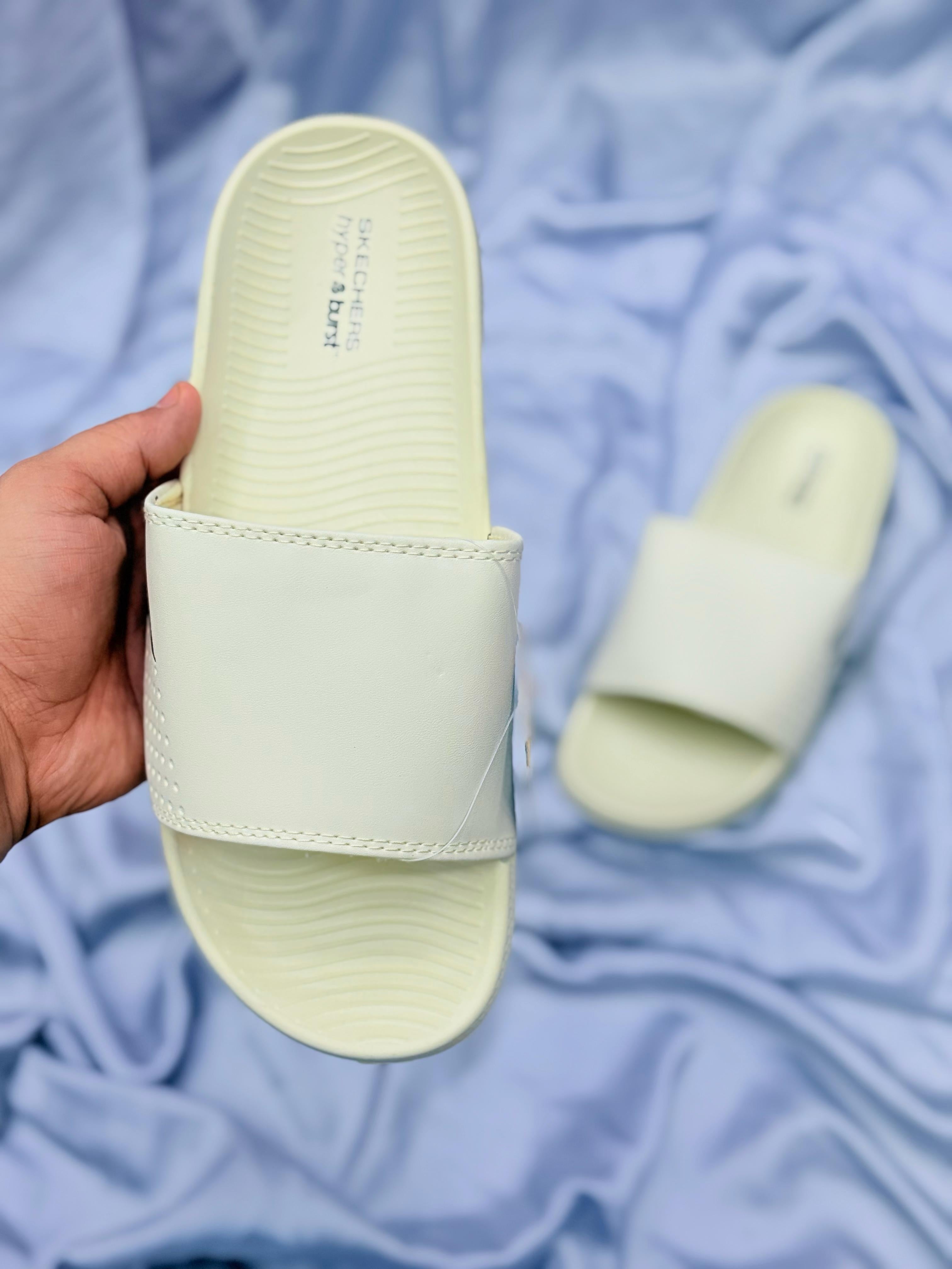 Skechers Premium Comfort Slides Cream Vibe