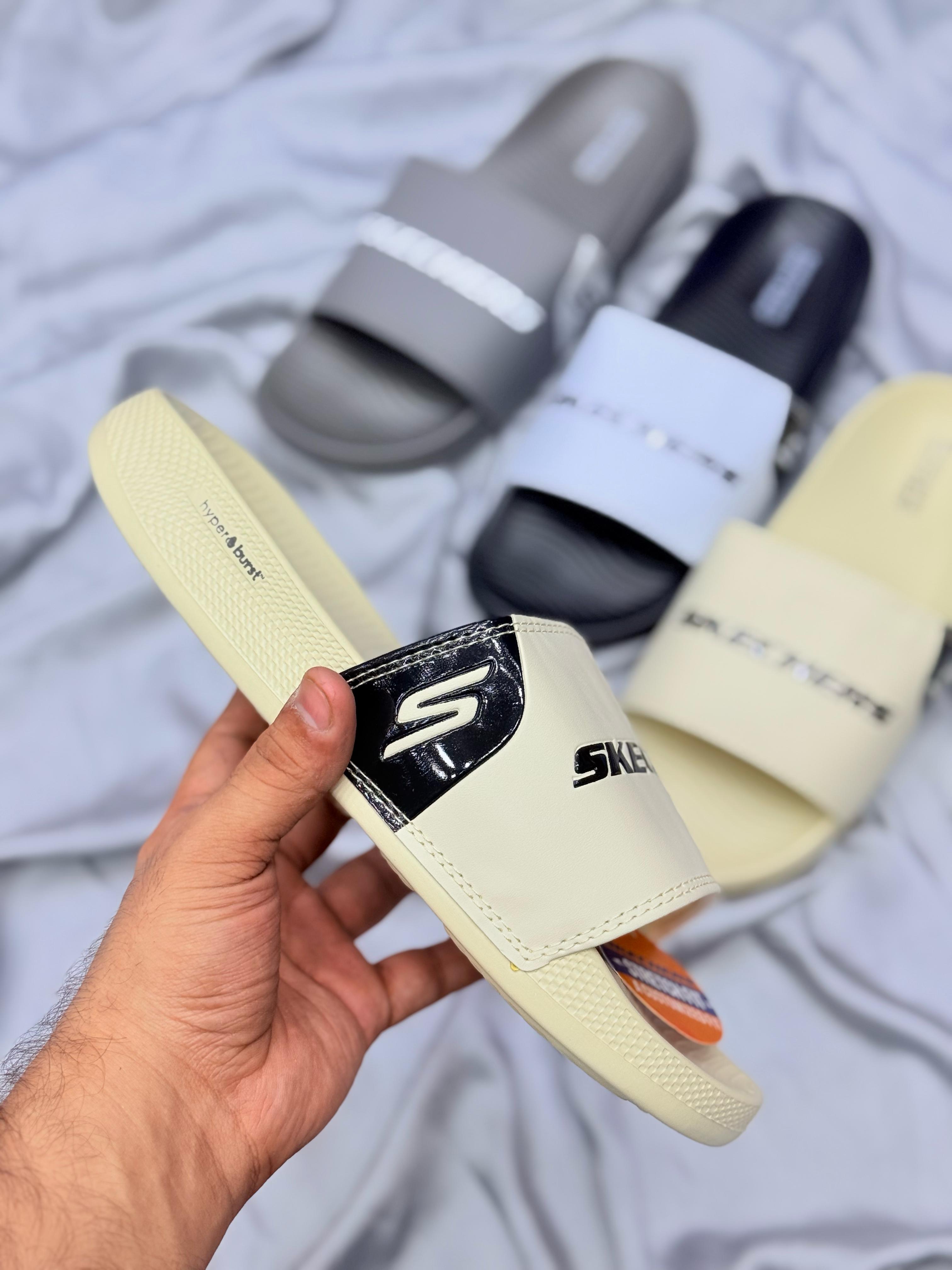 Skechers Premium Slides – Cream Vibe
