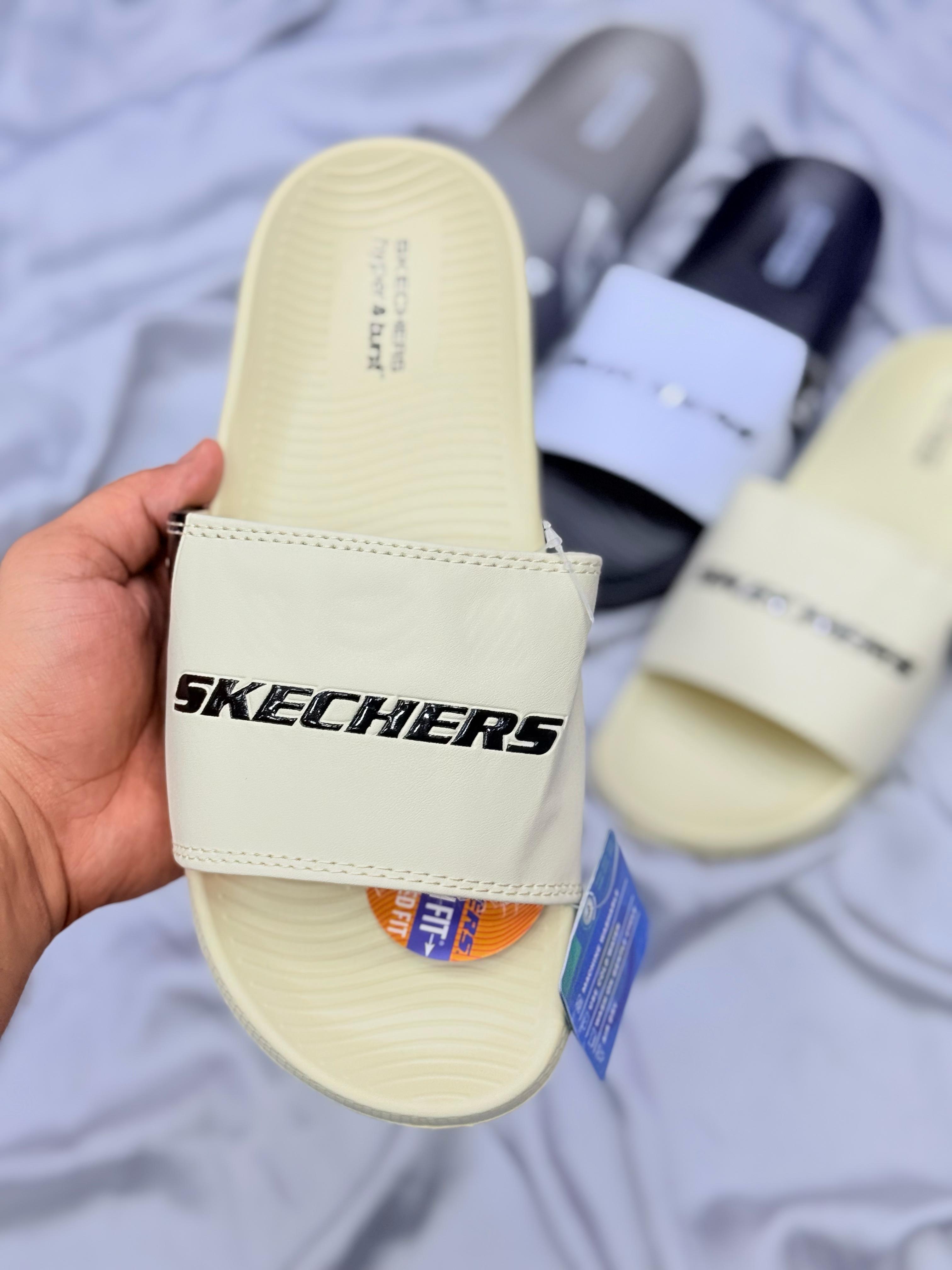 Skechers Premium Slides – Cream Vibe