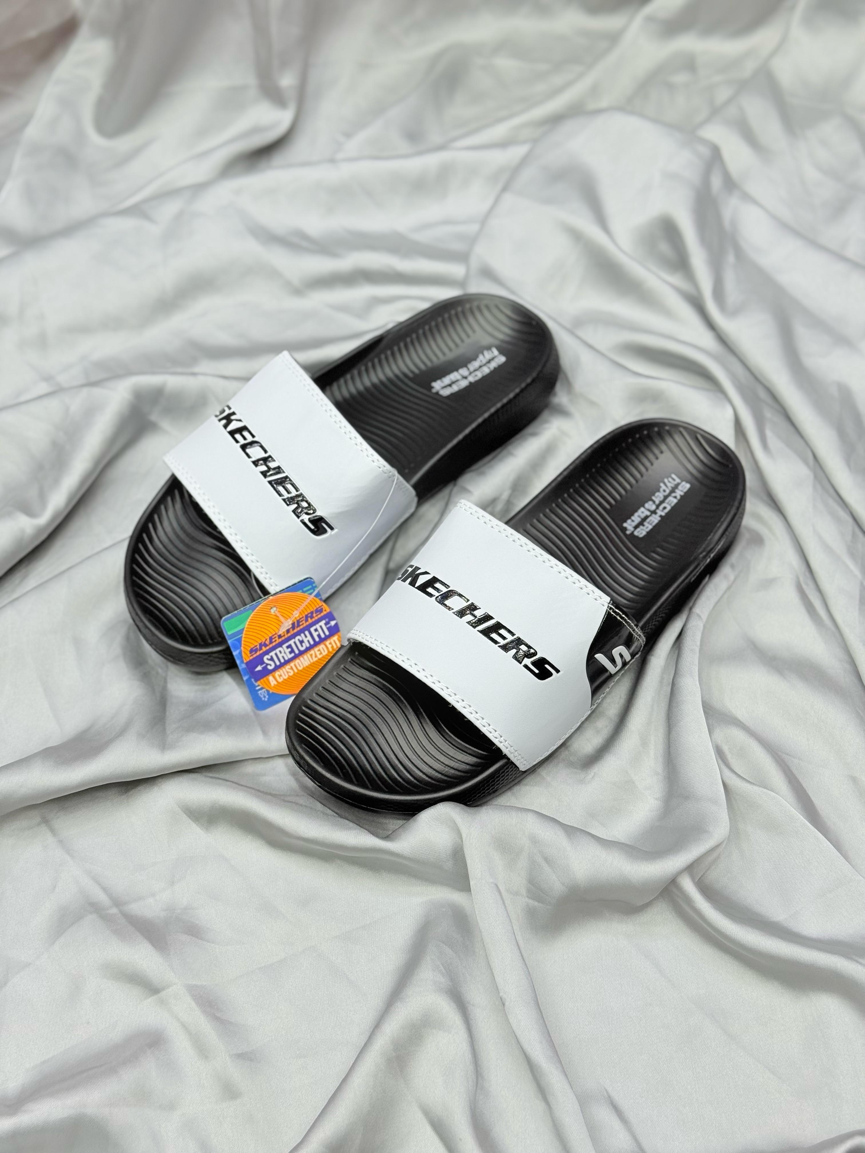 Skechers Premium Slides – Black & White