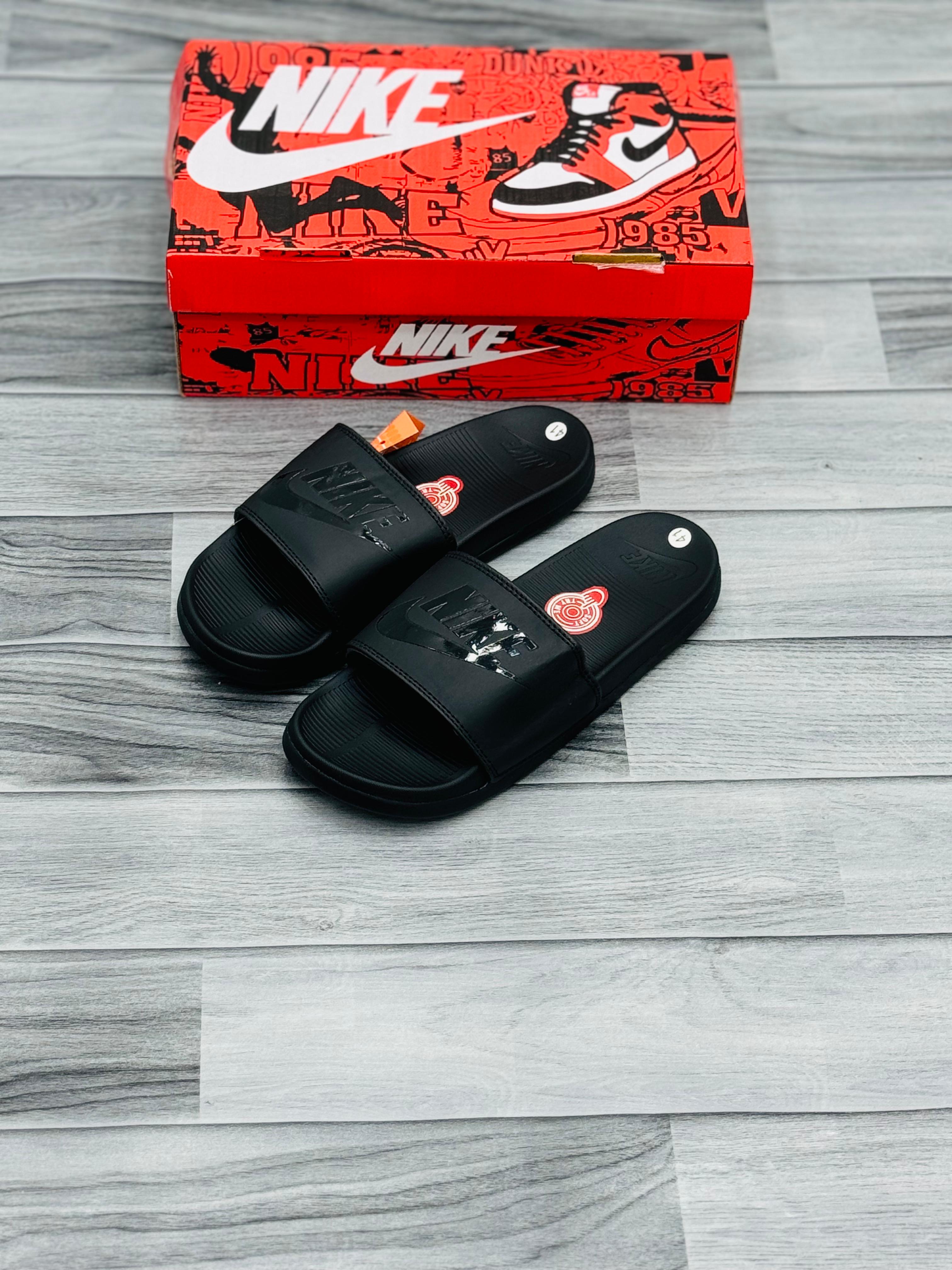 Nike Benassi Just Do It Slides – Black & White