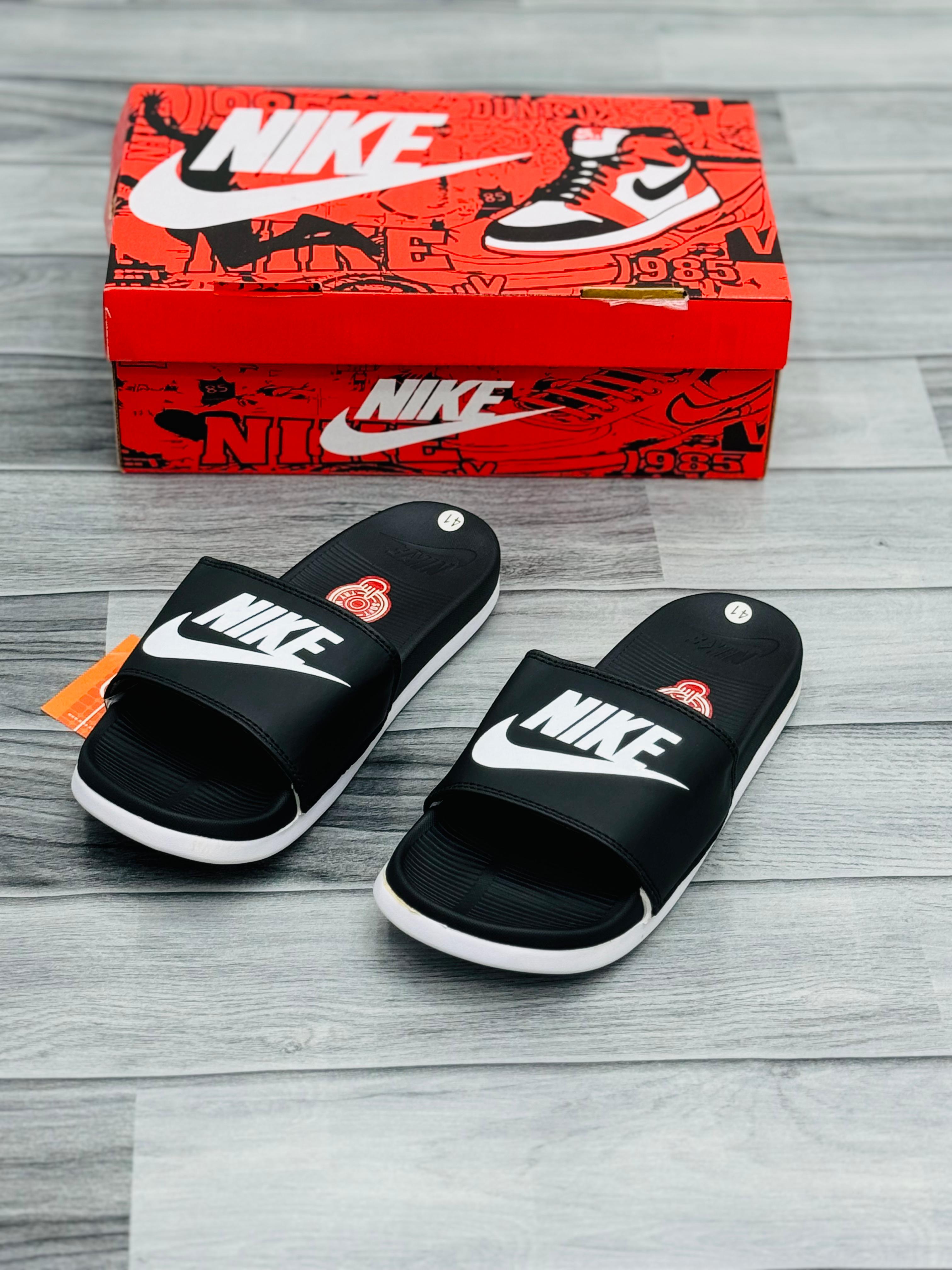 Nike Benassi Just Do It Slides – Black & White