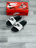 Nike Benassi Just Do It Slides – Black & White