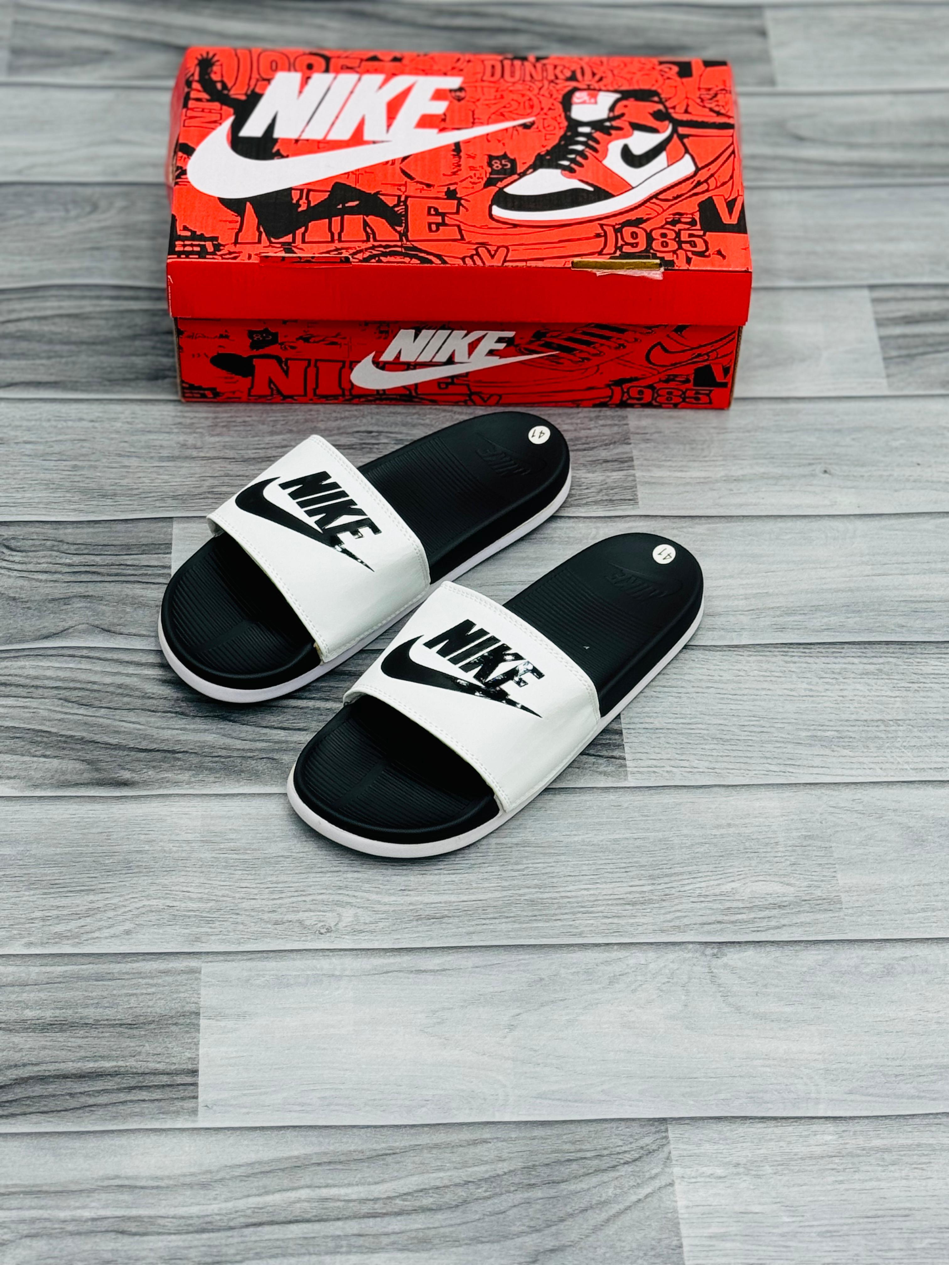 Nike Benassi Just Do It Slides – Black & White