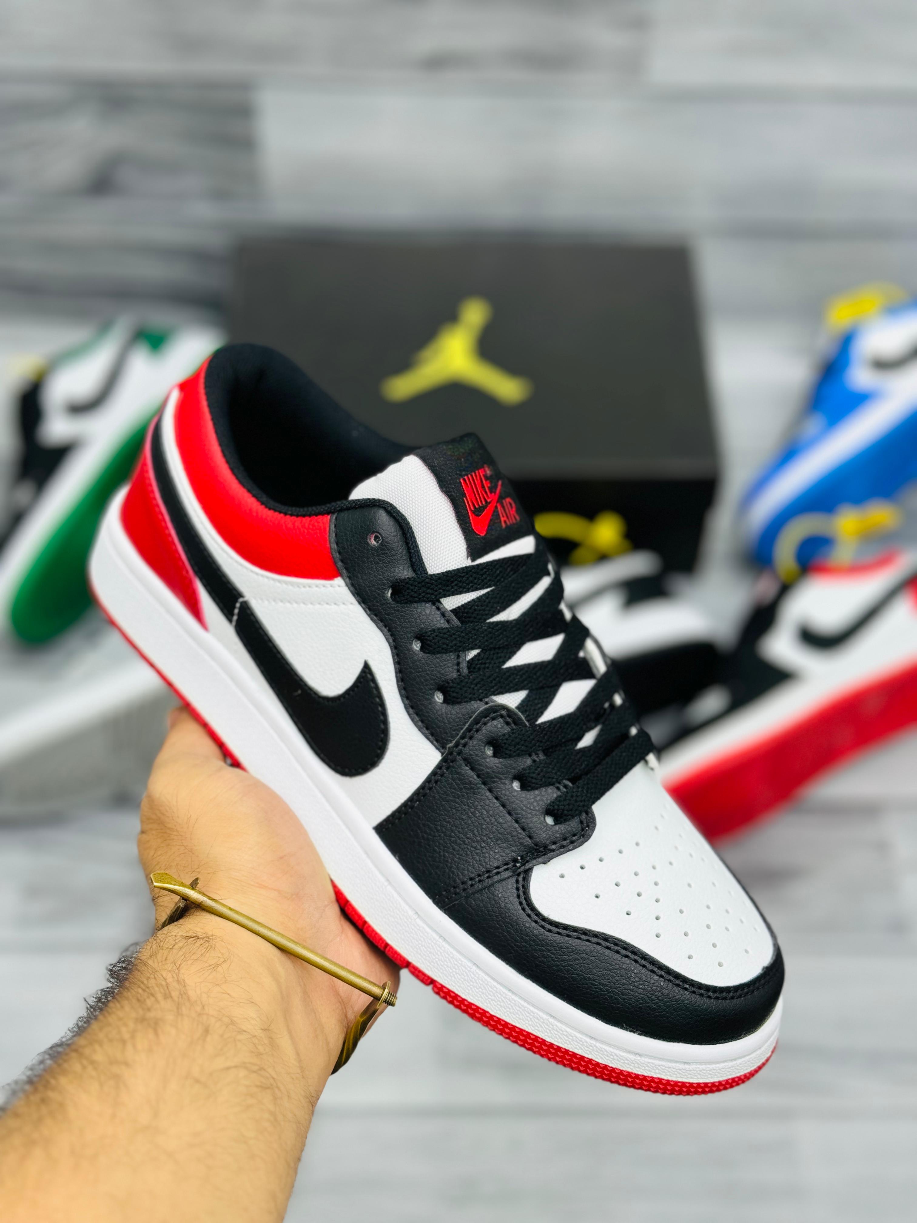 Air Jordan 1 Low Black White Red