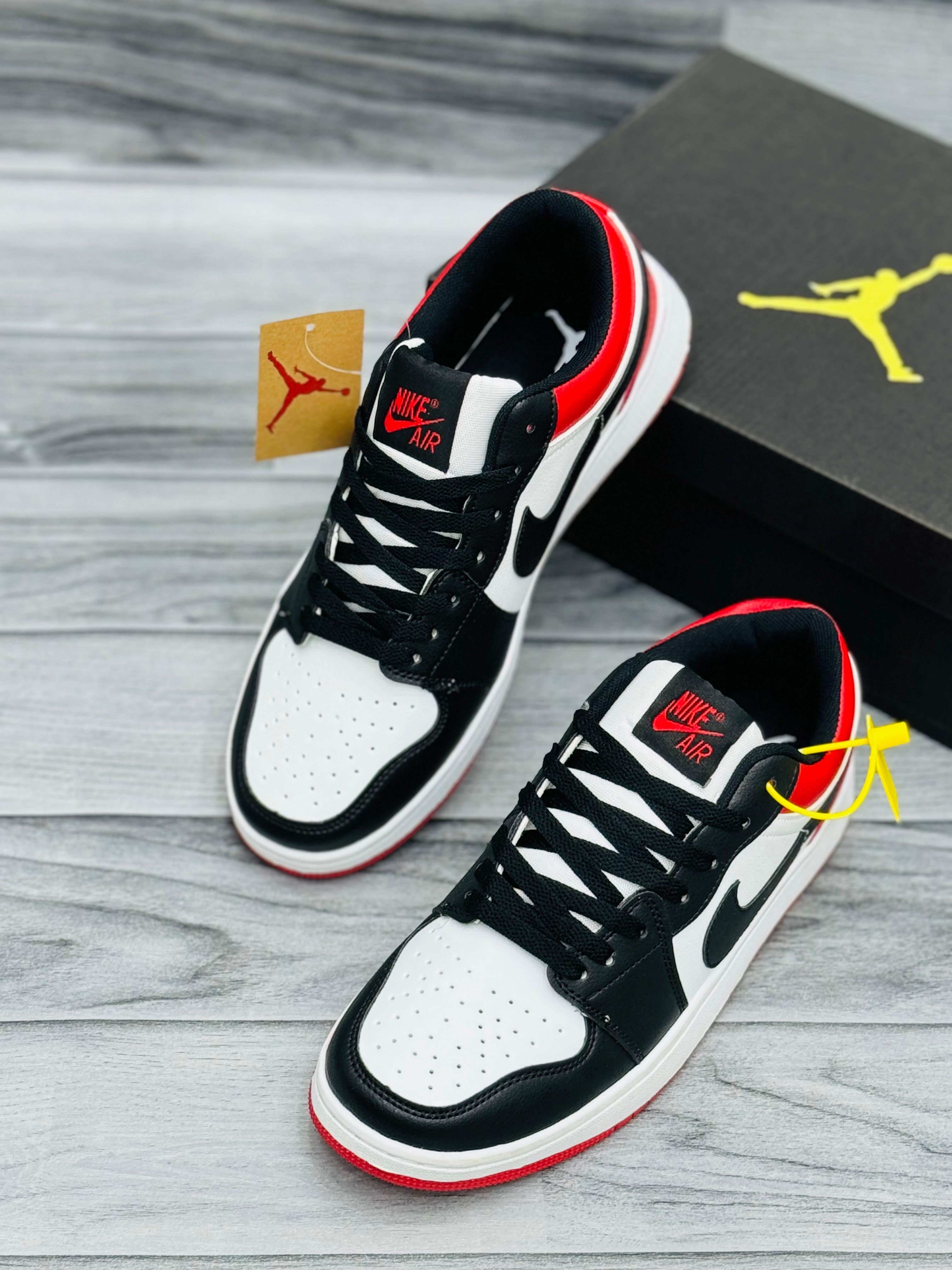 Air Jordan 1 Low Black White Red