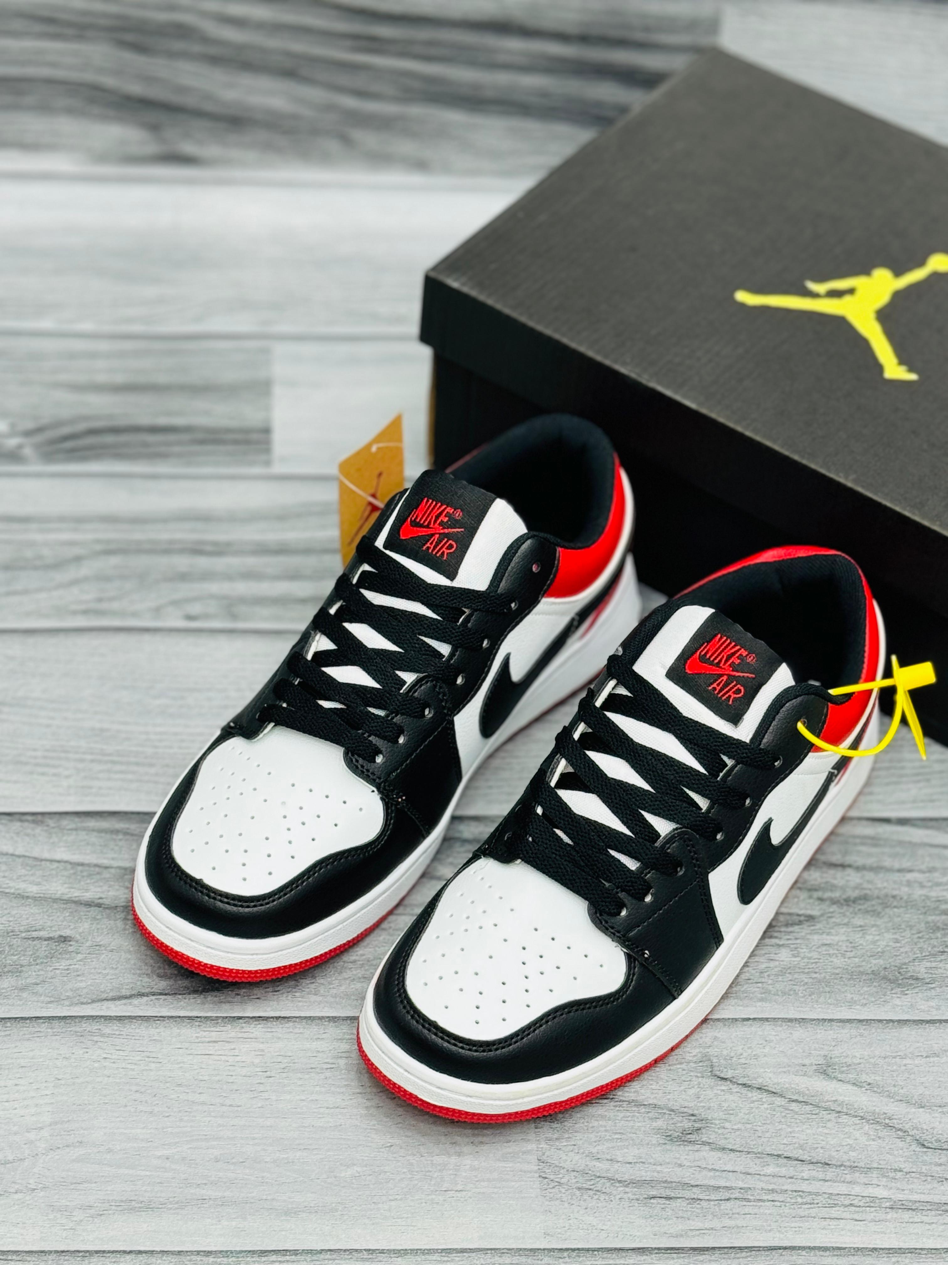 Air Jordan 1 Low Black White Red