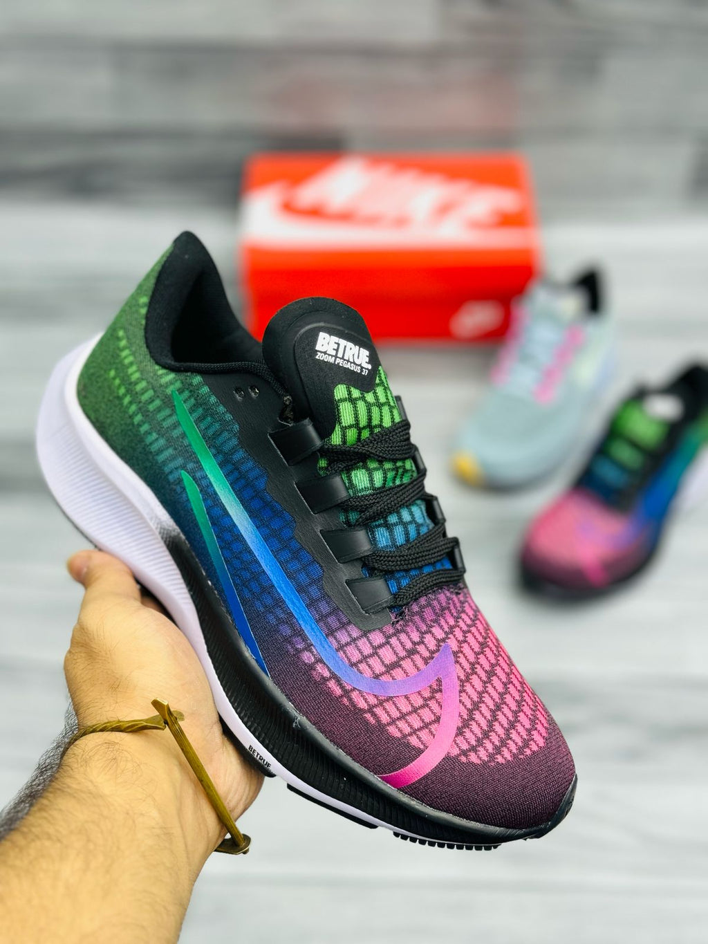 Nike BeTrue Zoom Pegasus 37 - Multicolor Gradient Running Shoe