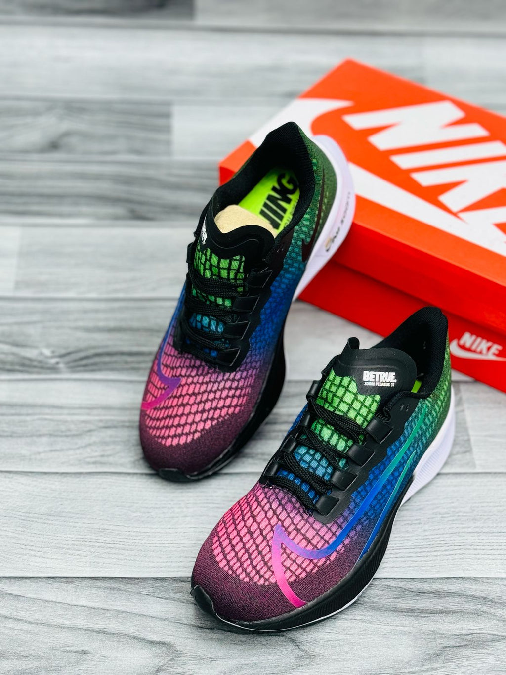 Nike BeTrue Zoom Pegasus 37 - Multicolor Gradient Running Shoe