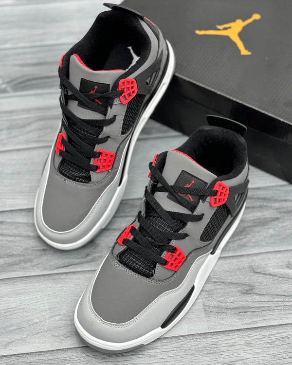 Air Jordan 4 Retro Grey Red
