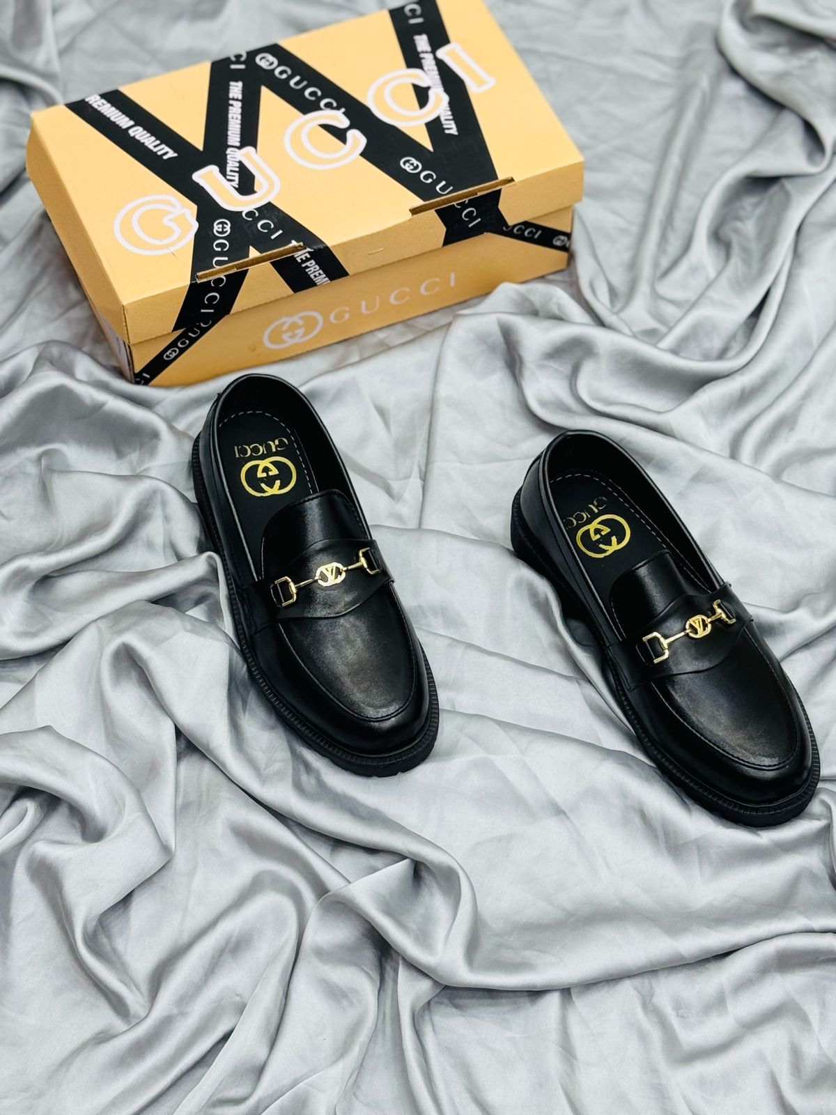 Men's Luxury Suede Loafers with Gold Buckle