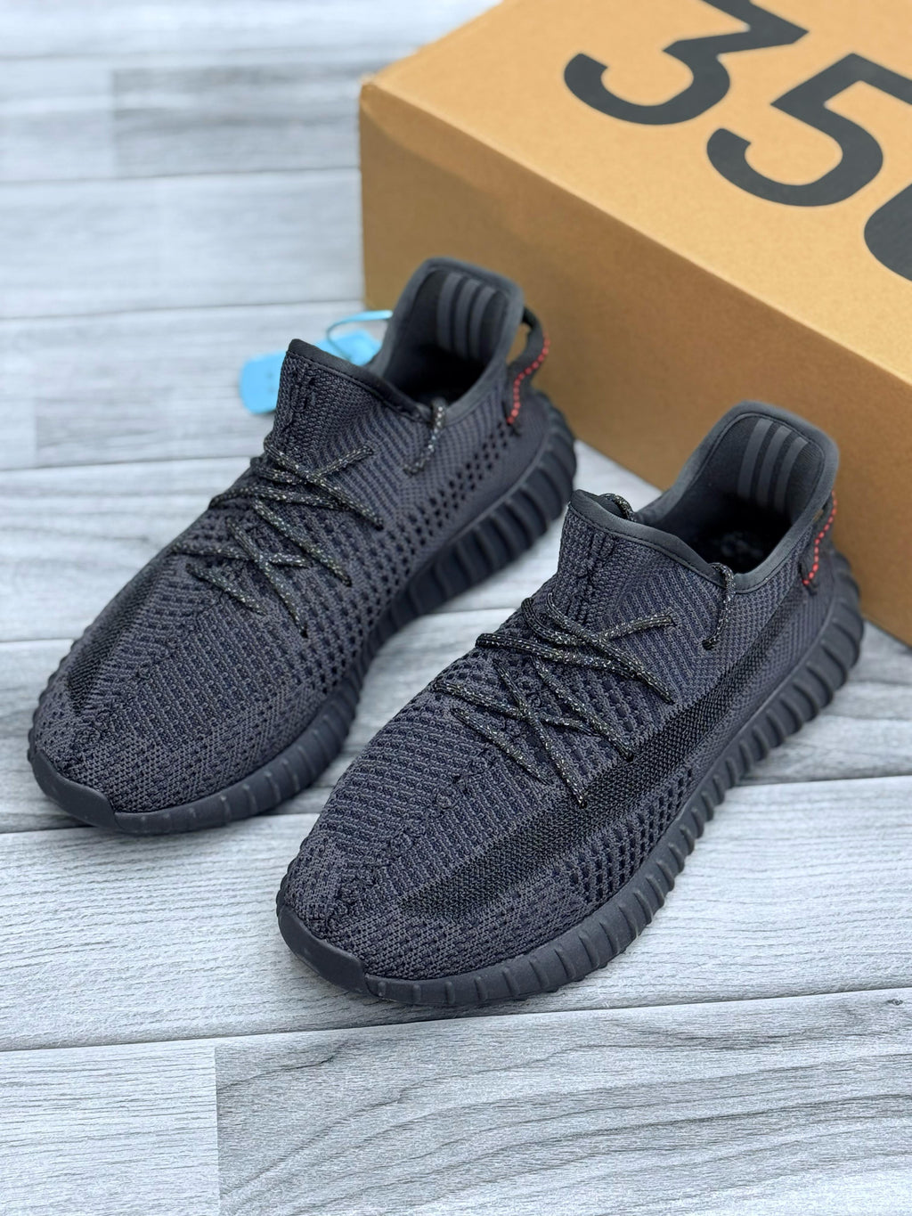 Yeezy Boost 350 V2 “Black Static” – Sleek All-Black Streetwear Icon