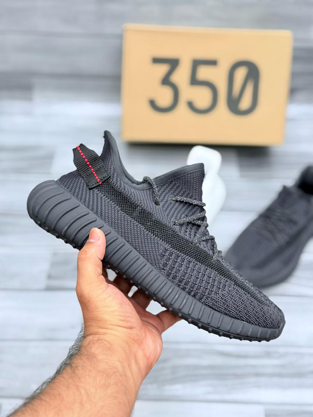 Yeezy Boost 350 V2 “Black Static” – Sleek All-Black Streetwear Icon