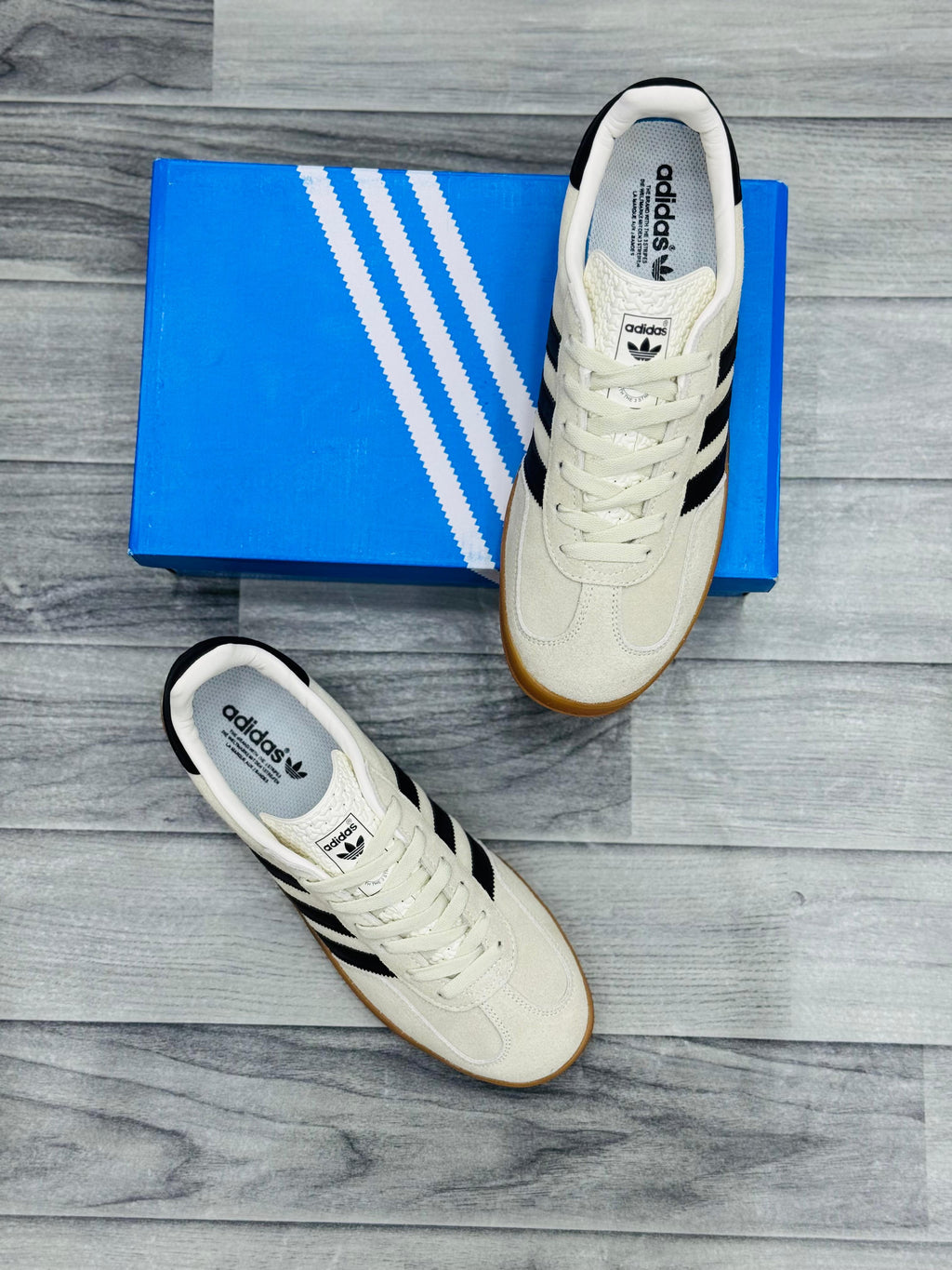 Adidas Gazelle Off White Sneakers – Classic Gum Sole