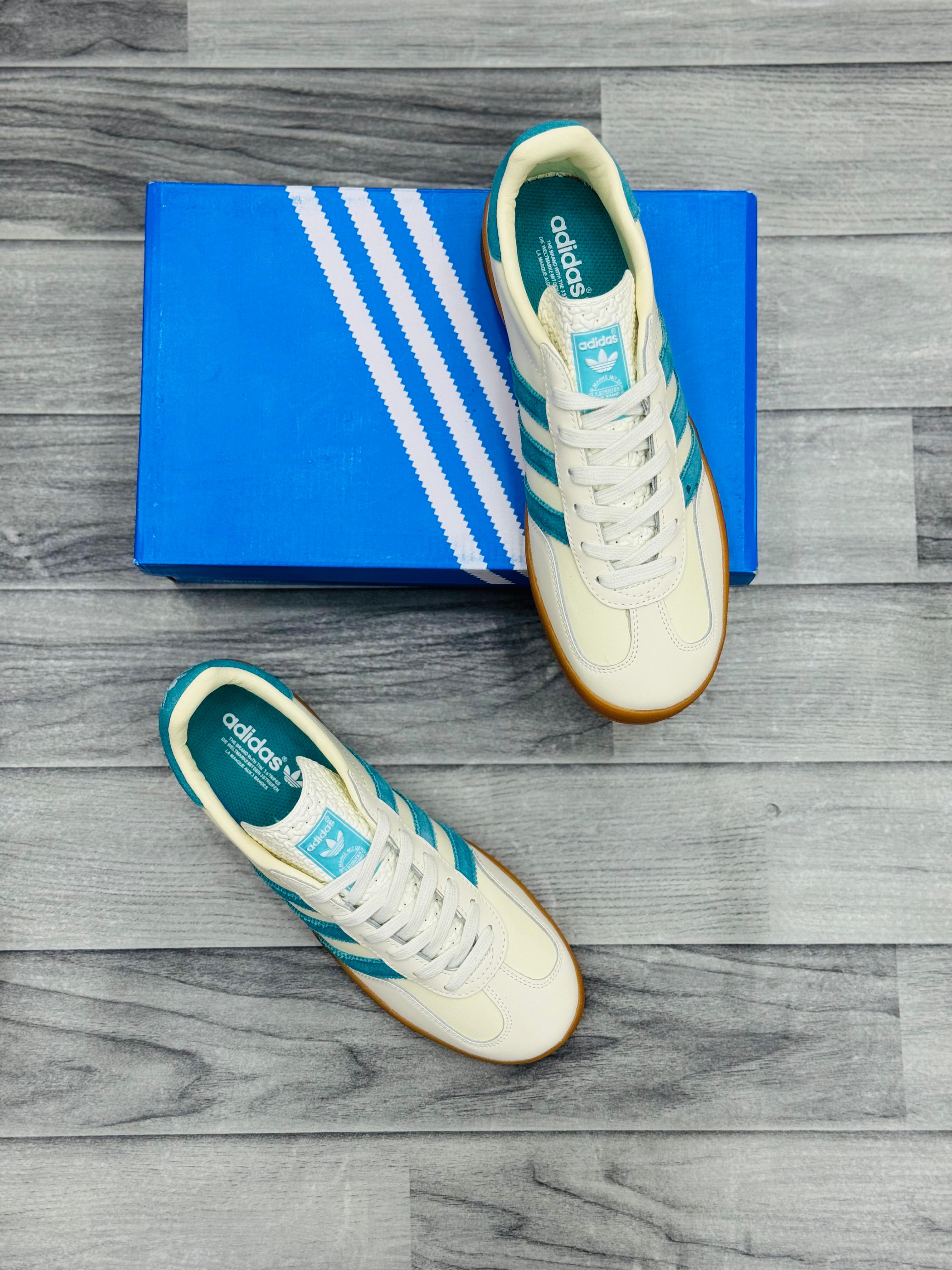Adidas Gazelle Vintage White Aqua – Classic Retro Sneakers