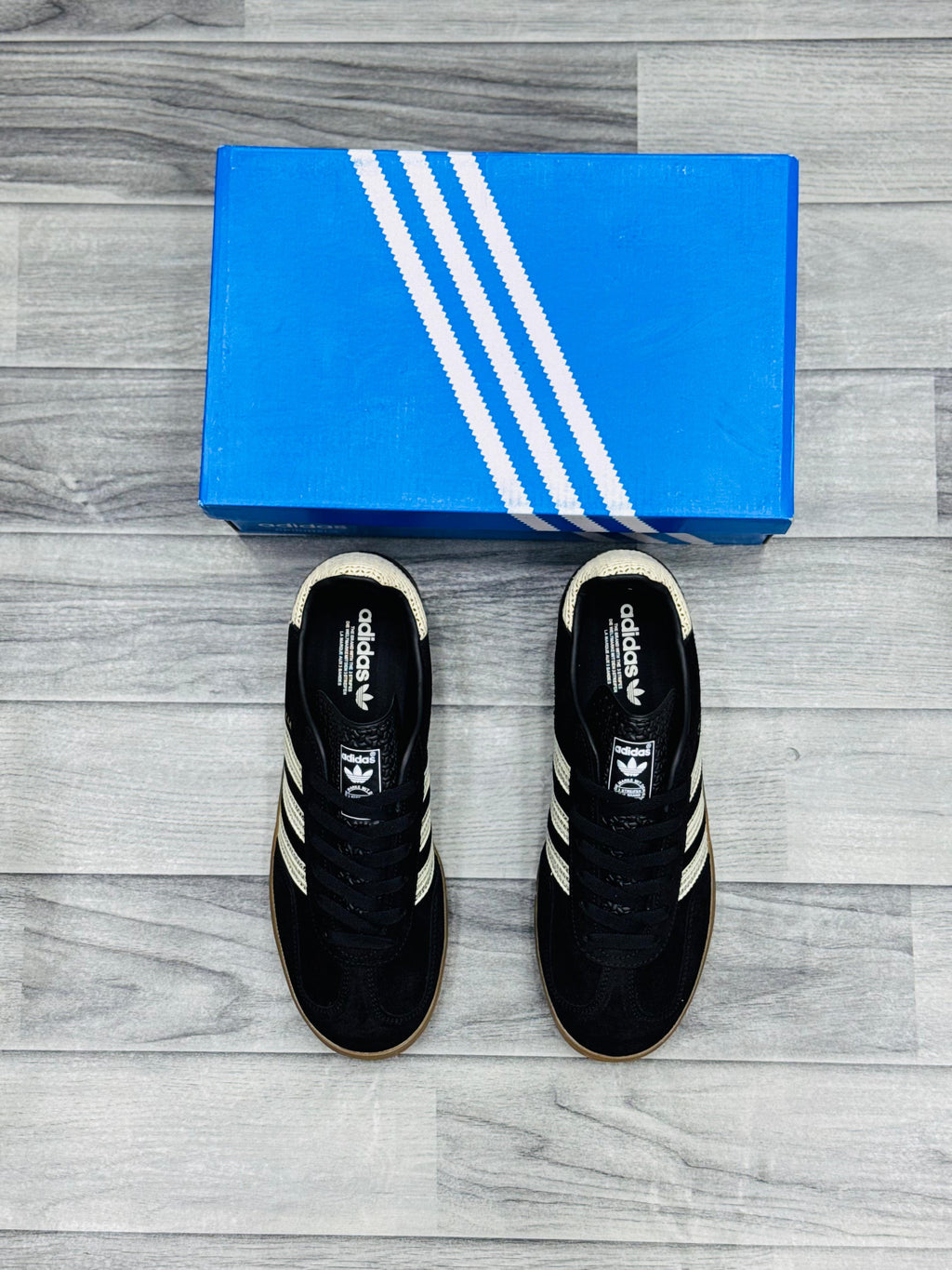 Adidas Gazelle Black & white with a textured pattern Sneakers