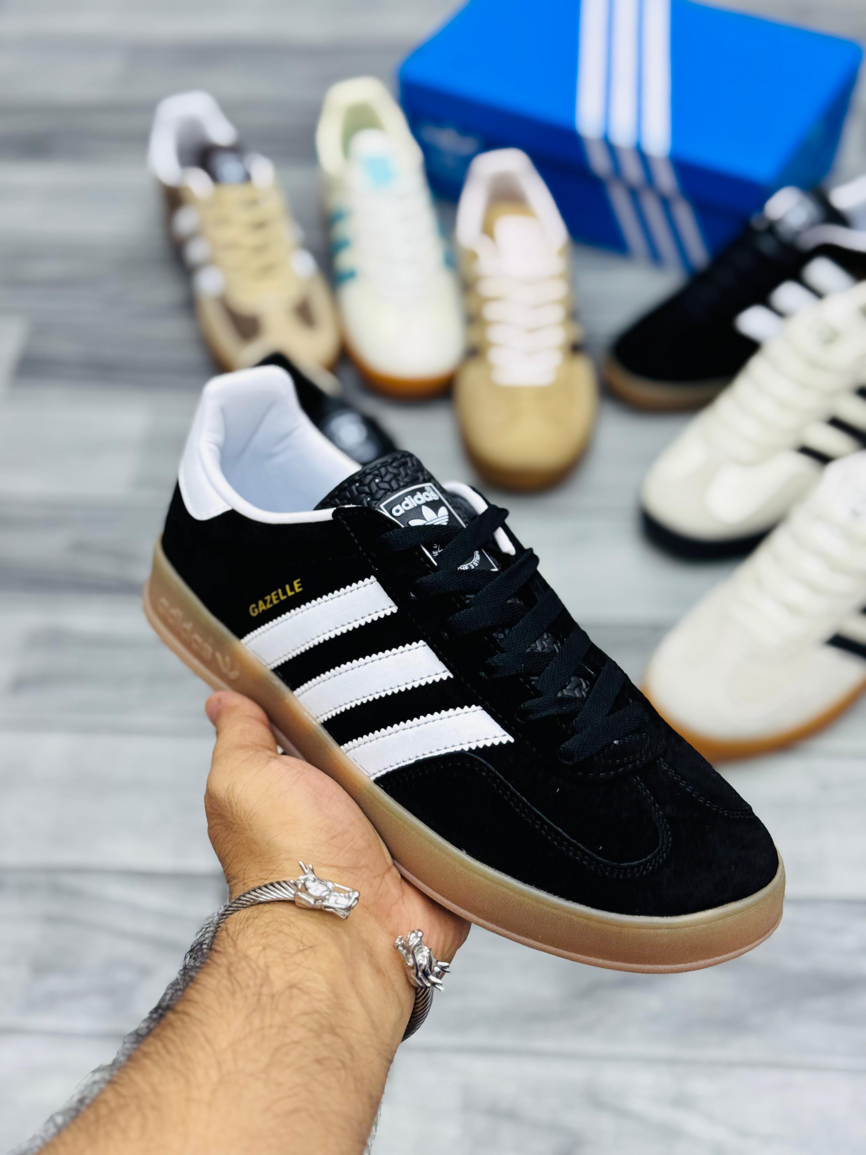 Adidas Gazelle Black & White Sneakers
