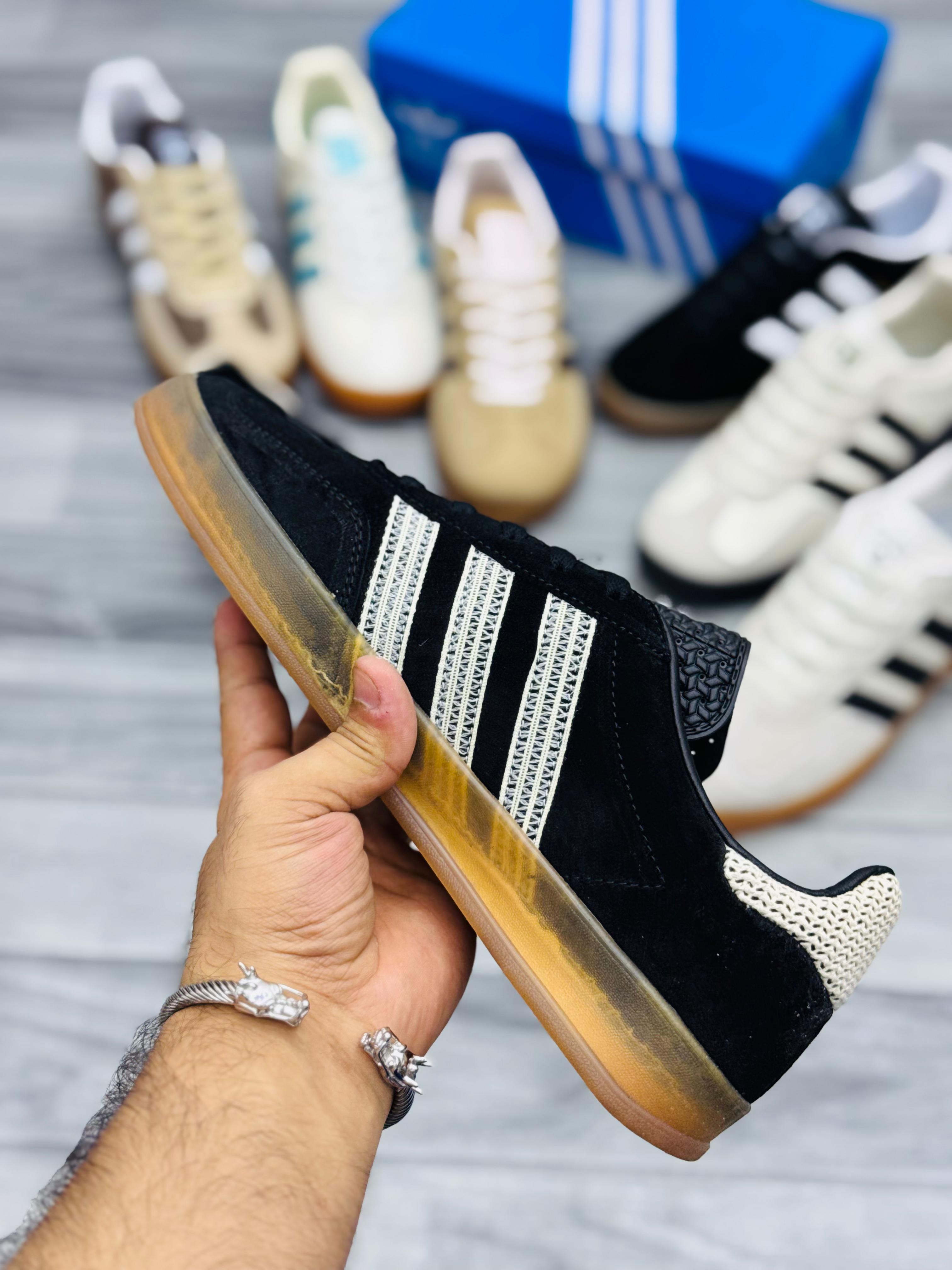 Adidas Gazelle Black & white with a textured pattern Sneakers