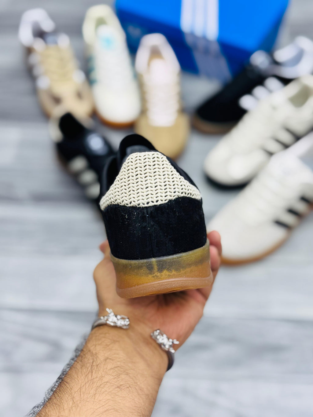 Adidas Gazelle Black & white with a textured pattern Sneakers