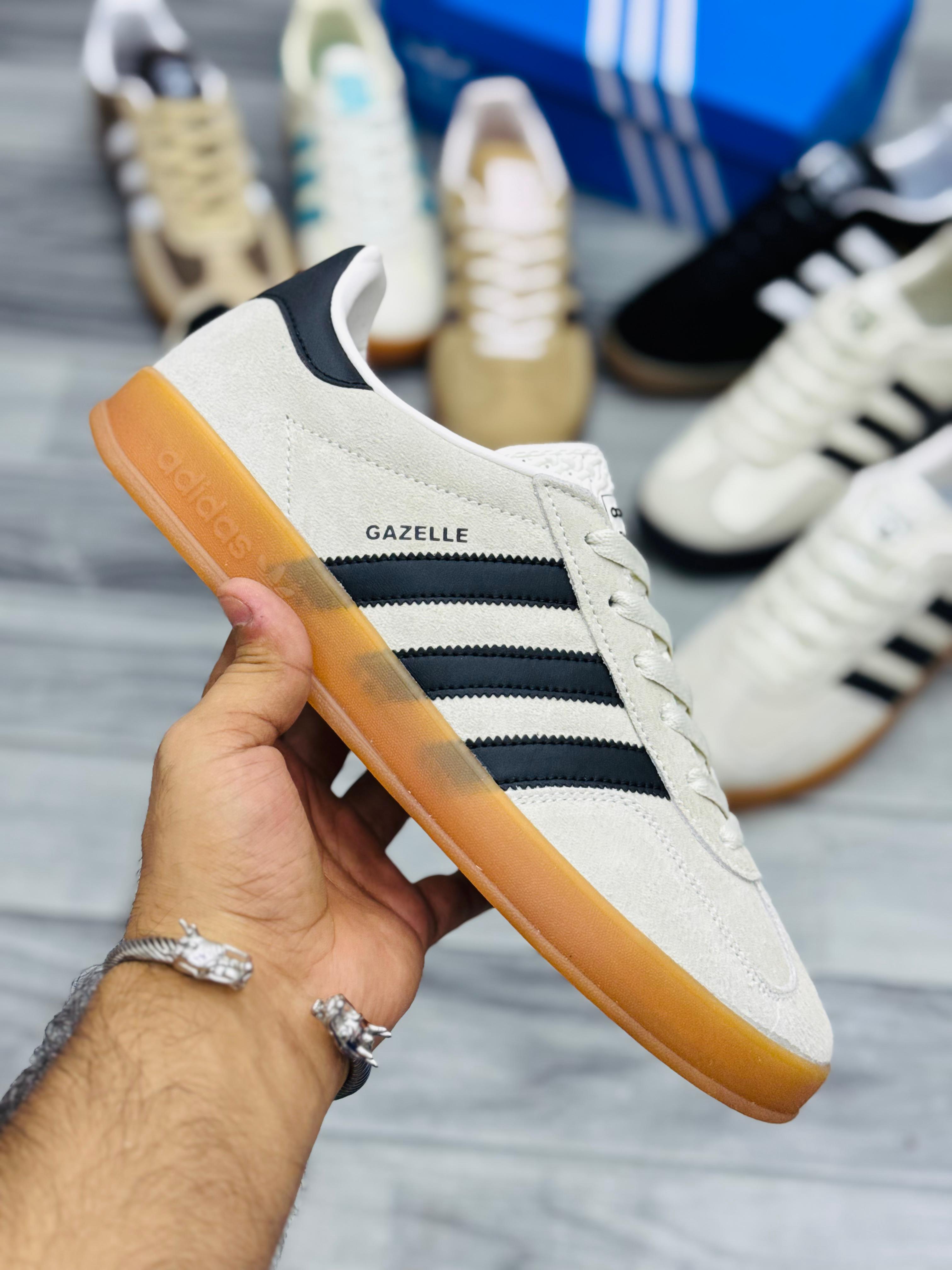 Adidas Gazelle Off White Sneakers – Classic Gum Sole