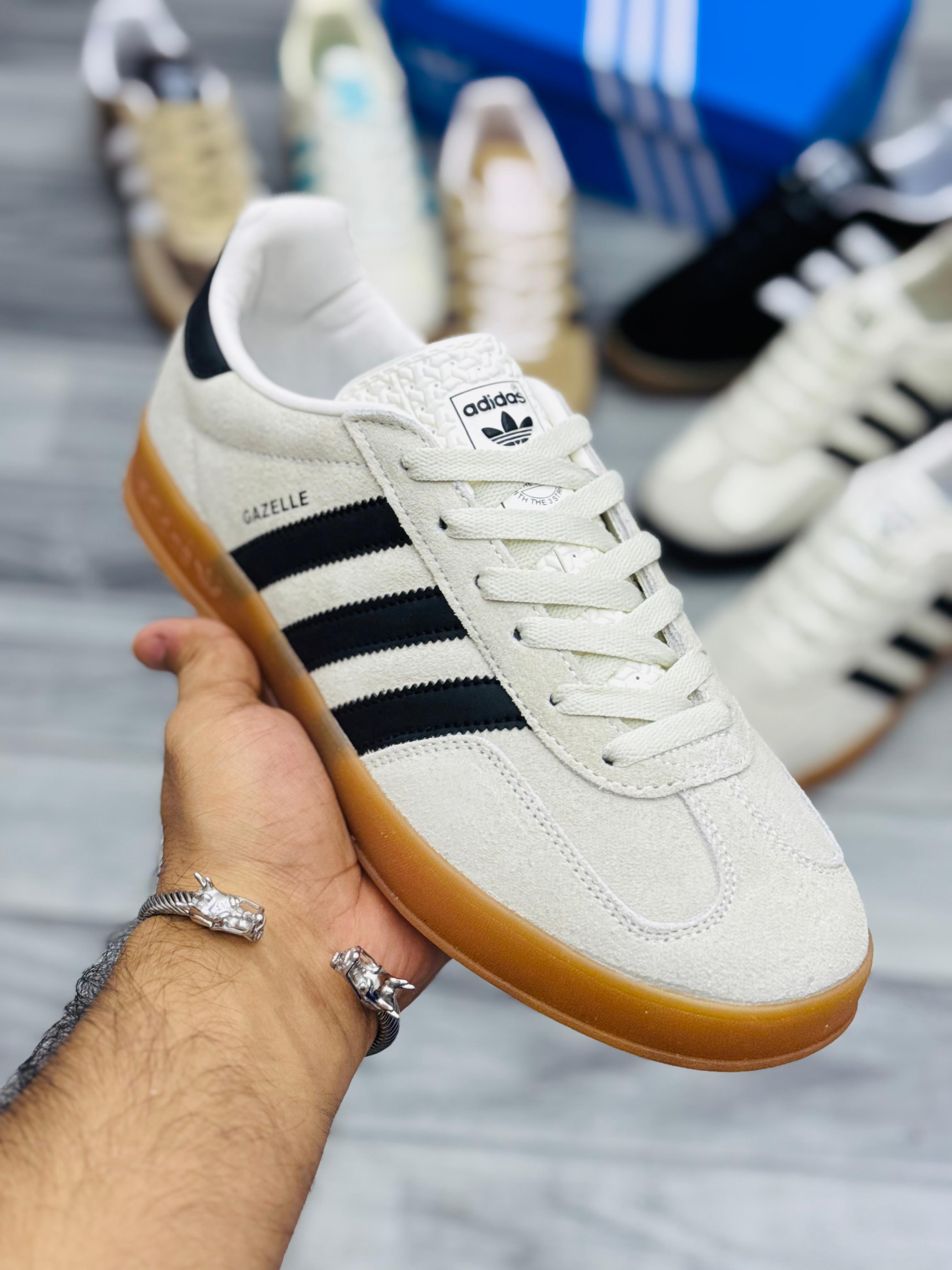 Adidas Gazelle Off White Sneakers – Classic Gum Sole