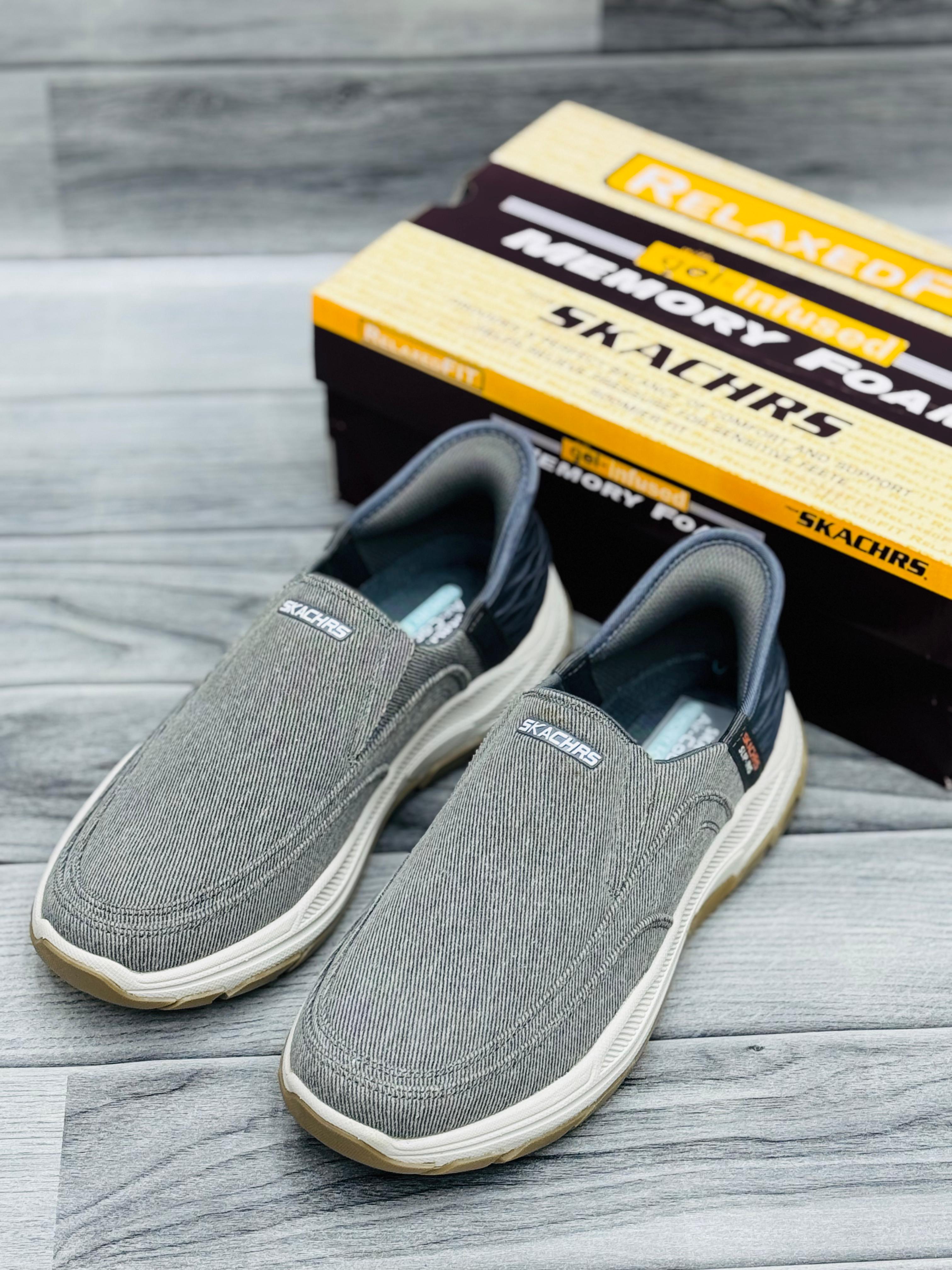 Skeachrs Men's Casual Slip-On Loafers – Denim Blue