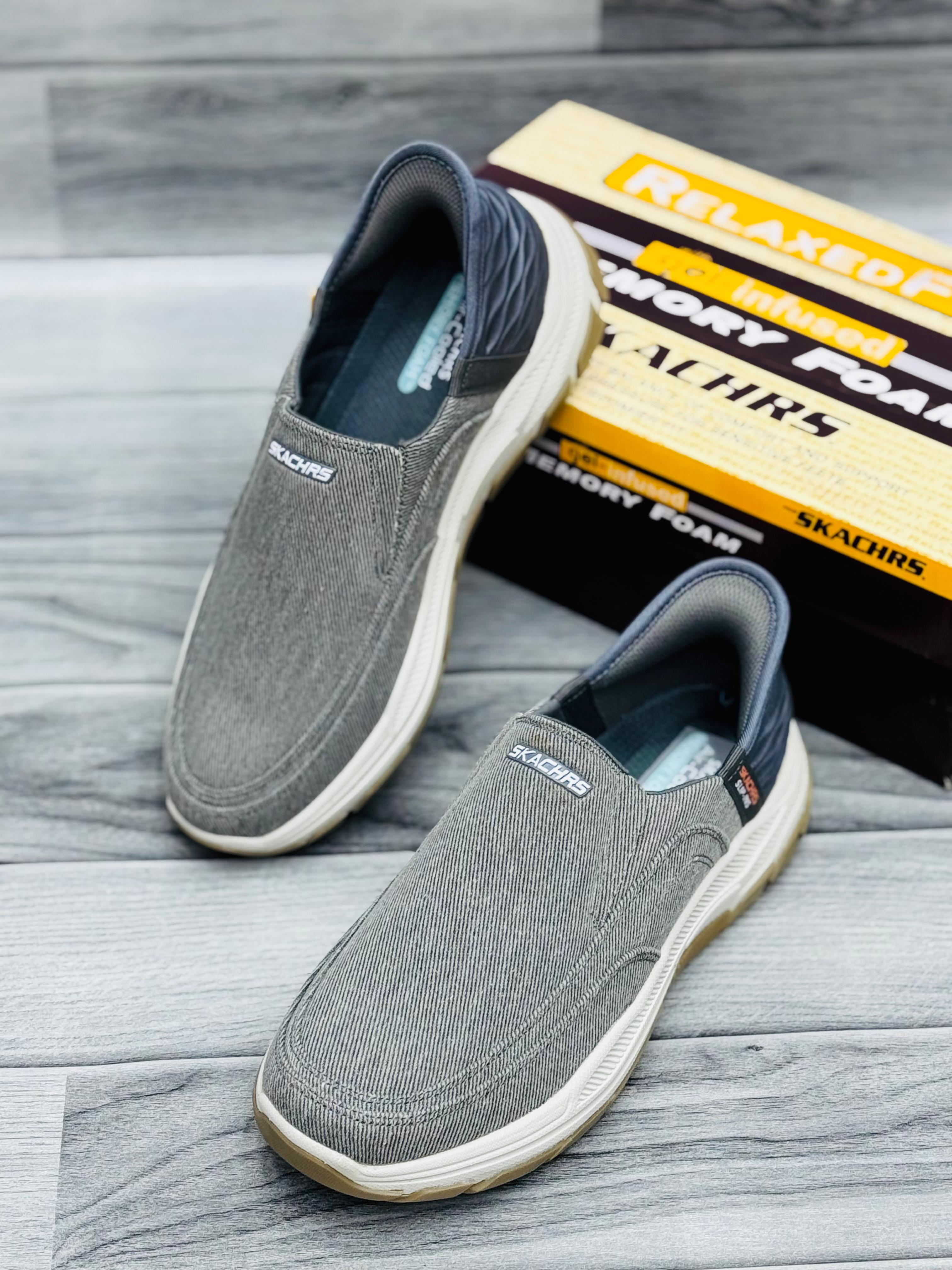 Skeachrs Men's Casual Slip-On Loafers – Denim Blue