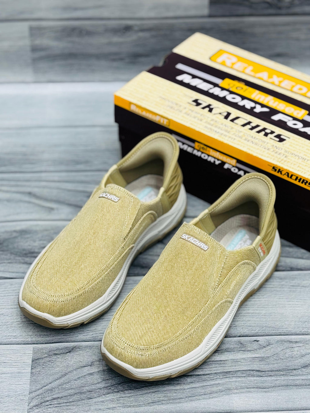 Skeachrs Men's Casual Slip-On Loafers – Denim Blue