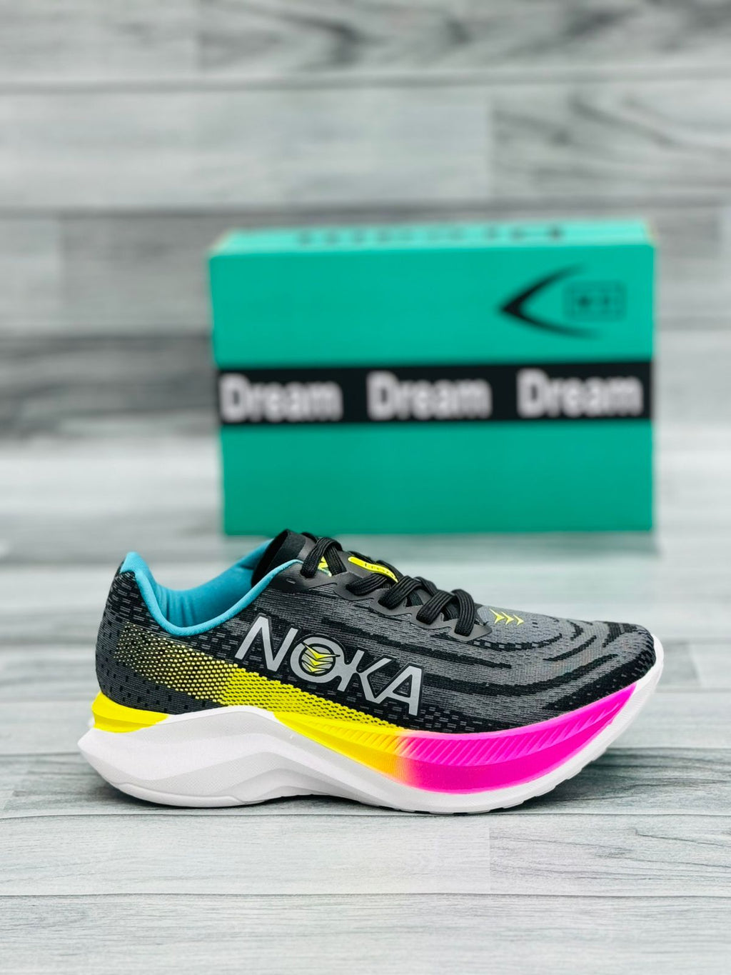 NOKA Performance Running Shoes – Black Neon Edition