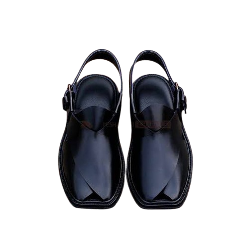 Salar Premium Black Peshawari Chappal – The Ultimate Blend of Tradition & Class⚫
